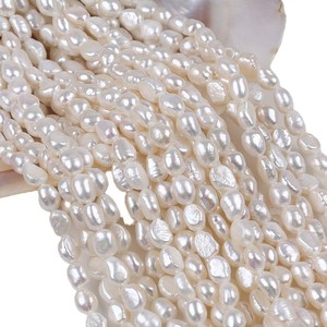 Perles d'eau douce baroques promotionnelles, blanches, 3-11 mm, naturelles, trou droit et trou vertical, Zhuji - Product Image 5