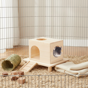 Nichoir en bois massif pour chinchilla, abri naturel en bois pour petits animaux, pour chinchilla, écureuil, et sugar gliders - Product Image 5