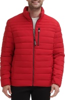 Chaqueta Acolchada Ligera de Poliéster para Hombre, Personalizada OEM ODM, con Aislamiento Térmico para Otoño, Cierre Completo, Cuello Alto