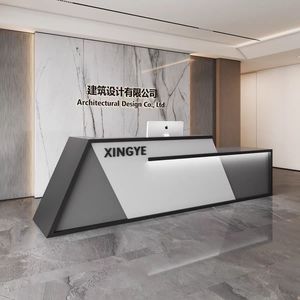 <span class=keywords><strong>Comptoir</strong></span> de réception moderne et luxueux en marbre et bois personnalisable YS-0168 pour hôtels, sociétés immobilières, bureaux d'accueil, <span class=keywords><strong>comptoir</strong></span> de bar - Product Image 4