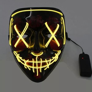 Fábrica al por mayor Scary Halloween Colplay Light up Purge Mask, brillando en la oscuridad para niños, Masquerade Party LED Máscaras de Halloween - Product Image 2