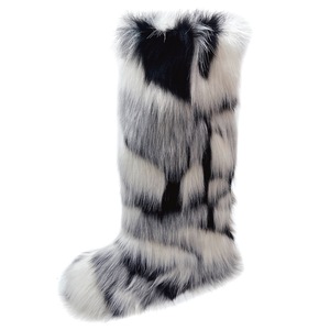 Snow Boots <strong>Ladies</strong> Plush Boots Female Warm Luxury Furry <strong>Shoes</strong> Women's Fluffy Faux Fox Fur <strong>Winter</strong> Adult OEM - Product Image 3