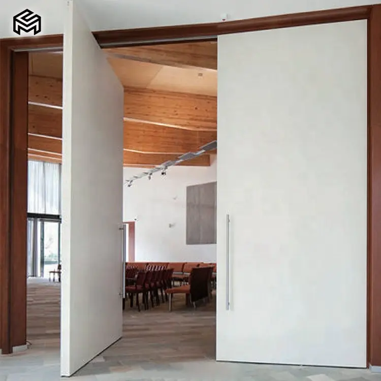 Villa Eingangstür Weiß Modern Front Entry Holz Pivot Tür für Zuhause