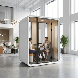 Cabine acoustique portable de luxe pour 2 personnes, studio d'enregistrement, salle de conférence vidéo, salle de <span class=keywords><strong>streaming</strong></span> insonorisée mobile SGS - Product Image 2