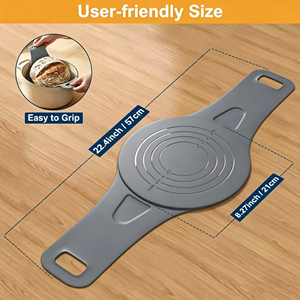 Tapis de cuisson en silicone résistant aux hautes températures avec longue poignée, tapis de transfert de pâte antiadhésif pour four hollandais - Product Image 2