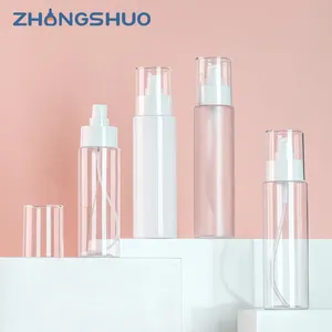 Cosmetic 120ml lotion/toner spray bottle empty plastic pump bottle PET 150ml white plastic bottles with pump for body lotion