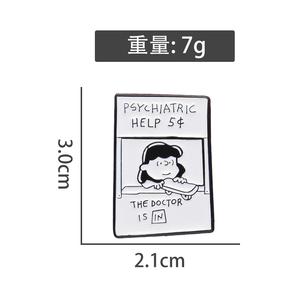 Broche en émail rétro de personnage d'anime <span class=keywords><strong>Lucy</strong></span>, badge de sac à dos de dessin animé, accessoires de mode pour vêtements, cadeau - Product Image 5
