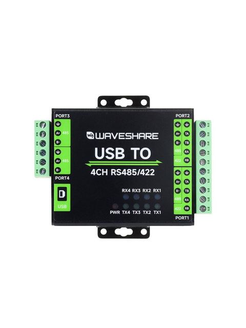 Waveshare USB to RS485/422 4-way serial port with isolated converter industrial grade communication module hub