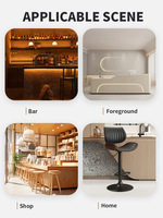 Sgabello da Bar di Lusso, Sedia da Pranzo, Arredamento per Bar, Tabureti da Bar, Mobili Commerciali Nordici, Sgabello da Bar Girevole Alto per Interni
