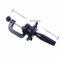 Support de perruque réglable en plastique et acier avec pince pour tête de mannequin et petite poupée, pour extensions de cheveux, noir, usage commercial