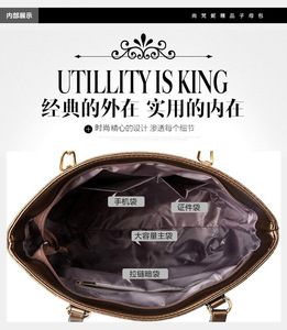 2025년 신상 여성 엠보싱 다이아몬드 패턴 6종 세트 어머니 숄더 슬링 핸드백 지퍼 PU 가죽 사첼 데일리백 - Product Image 3