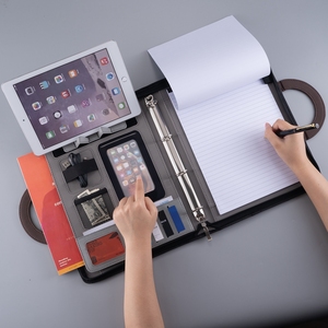 <span class=keywords><strong>A4</strong></span> Bán Buôn Văn Phòng Nguồn Cung Cấp Cặp Túi Faux Da Kinh Doanh Padfolio Danh Mục Đầu Tư Thư Mục Với Tay Cầm Từ Tính - Product Image 2