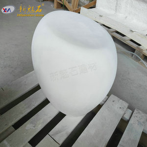 Nuevos Materiales de Construcción de Piedra, Banco Hueco de Hormigón GFRC, Forma de Huevo de Ganso, Gris, para Uso en Interiores y Exteriores, Parques - Product Image 3