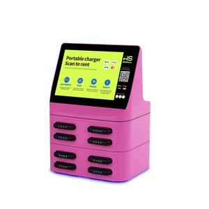Station de location de chargeurs portables commerciaux partagés, 8 emplacements, écran tactile, borne de recharge avec système de paiement - Product Image 3
