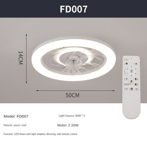 Ventilador de Techo LED Moderno de 87W con Cabezal Oscilante de 360°, 55cm, 21 Pulgadas, Nuevo, con Enchufe de Sellado para Techo, Interruptor de Control Remoto y Luz de Luna - Product Image 5
