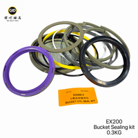 Kit de joints de vérin de godet GID EX200-2 0,3 kg PU+NBR+PTFE+Métal pour réparation de vérin hydraulique d'excavatrice EX200
