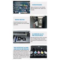 Impresora UV de Cama Plana de Tamaño 4050 6090 A1 A2 con Cabezal XP600 I3200, Impresión Rotativa de Botellas, Tazas, Latas, Impresión UV con Eje Rotatorio