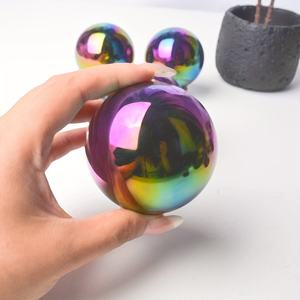 Vente en gros de sphères d'obsidienne arc-en-ciel irisées, sphères de pierre irisées polies à la main, boule de cristal pour la décoration de la maison - Product Image 3