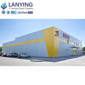 आधुनिक डिजाइन पूर्वनिर्मित कार्यशाला और कारखाना भवन स्टील धातु गोदाम अनुकूलन उपसर्ग - Product Image 2