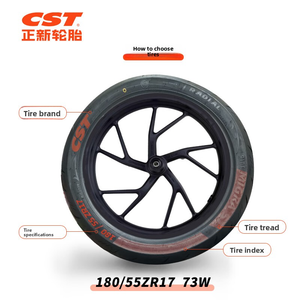 Neumático Radial sin Cámara CST CM509 para Motocicleta, para Reemplazo/Reparación, Compatible con Llantas de 17 Pulgadas (110/70 <span class=keywords><strong>R17</strong></span> a 180/55 <span class=keywords><strong>R17</strong></span>) - Product Image 3