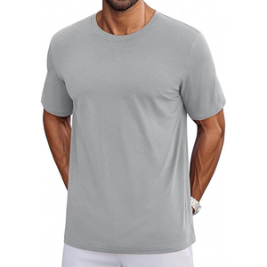 Camiseta de Cuello Redondo para Hombre, 100% Algodón Orgánico, Diseño Liso Informal, Manga Corta, para Verano, Peso de Tela 230g, Personalizable - Product Image 4