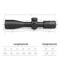 Lunettes de Chasse HK1-0422 Accessoires Optiques Viseurs Tactiques avec Réticule IR 4-16X44 FFP Viseur de Chasse