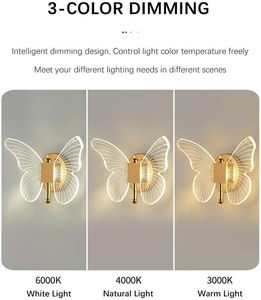 Lámpara de Pared LED Acrílica Moderna Nórdica para Interiores, con Pantalla Dorada, Regulable, Garantía de 2 Años, para Dormitorio, Pasillo y Sala de Estar, Venta al Por Mayor - Product Image 3