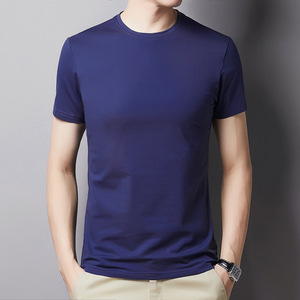 Premium No Brand Manufacturer Young and Middle Aged Bulk Order Solid Color Hot Sale Cotton t Shirt for Sale - Product Image 4