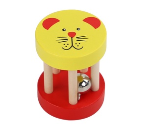 Campanas de mano de madera coloridas al por mayor con formas de animales para niños, instrumentos musicales educativos, juguetes de sonido con caras de dibujos animados - Product Image 3