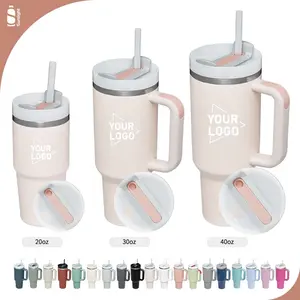 Sale HANDGRIP Tumbler Supplier Eco-friendly Mugs With Straws Custom Logo Coffee Tumbler Straight Eco-friendly