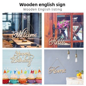 ป้ายไม้แกะสลักตัวอักษรภาษาอังกฤษทำจากไม้เป็นมิตรกับสิ่งแวดล้อมของตกแต่งบ้านป้ายไม้กลวงสำหรับธีมความรักของร้านค้าต้อนรับคริสต์มาส - Product Image 3