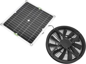 Ventilador de Extracción de Aire <span class=keywords><strong>Solar</strong></span> de 10 Pulgadas y 100 W, Impermeable, de Plástico, 3000 RPM, Mini Ventilador para Invernadero, Gallinero, Caseta para Perros, Camping - Product Image 4