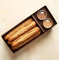 Contenedor Rectangular Plegable Personalizado IMEE con Dos Compartimentos para Salsas, para Pasteles, Panes, Chocolates, Postres y Galletas