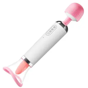 Female Tongue Sucking Vibrator Oral Licking Rechargeable Heating Adult Toy Couples Powerful Nipple Electric Sucking Massager