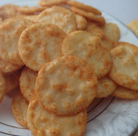 Craquelé de riz doux croustillant de riz au jasmin, Biscuits de saveur de riz rôti naturel