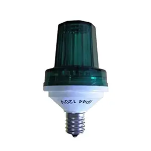 IP44 Waterproof LED Strobe Bulb Green E26 Base with Warm White Yellow Red Emittance 4W