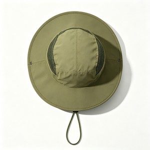 Chapeau de pêcheur unisexe à large bord en maille respirante avec protection intégrale du cou, protection UV, séchage rapide, tissu en toile - Product Image 4