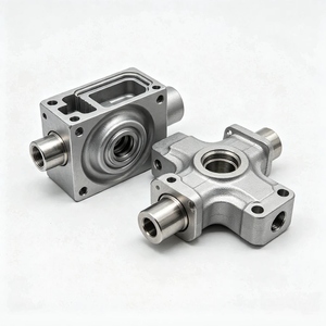 Bloc de cavité en alliage d'aluminium usiné sur mesure par CNC, corps de vanne croisée en laiton, composants fluides à haute tolérance - Product Image 3