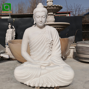 <span class=keywords><strong>Statue</strong></span> de bouddha en marbre blanc, Sculpture sculptée à la main, taille de vie, dieu indien, jardin, <span class=keywords><strong>Shiva</strong></span> - Product Image 2