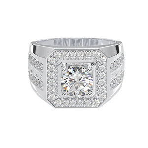 Haute Qualité Hommes 925 Argent Cubique Zircone Anneau Style Classique Rhodium Placage Direct Usine En Gros Vietnam Fabricant - Product Image 6