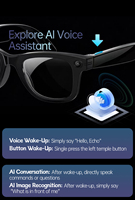 Lunettes de soleil intelligentes avec caméra 13MP, traduction IA en temps réel, batterie 290mAh, changement de couleur automatique, lunettes intelligentes pour hommes en matériau TR