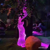 2m 3M 5m 10m IP65 luces LED de malla de fibra óptica para decoración de iluminación de techo de árbol al aire libre impermeable 0,75mm malla de fibra óptica