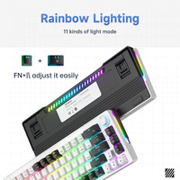Clavier et souris LDK Ai 832, combos de clavier mécanique 104 touches pour iPad, tablette Android, ordinateur portable, ordinateur de bureau, jeux sur PC