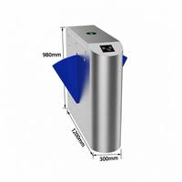 Système de contrôle d'accès multi-mode pour portique tournant rapide à barrière à rabat, avec lecture RFID et code QR, pour hall de bâtiment de bureaux