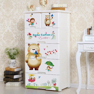 <span class=keywords><strong>Commode</strong></span> pour bébé au design ours de dessin animé, armoire à 5 niveaux pour enfants, organisateur de vêtements pour enfants, armoire de rangement pour la chambre à coucher - Product Image 3