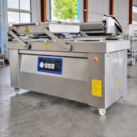 Emballage sous vide automatique à double chambre, scelleuse sous vide industrielle commerciale pour la viande, les fruits de mer et les aliments