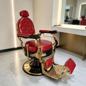 Sillón <span class=keywords><strong>de</strong></span> Barbería Vintage Hidráulico Reclinable, Silla <span class=keywords><strong>de</strong></span> Peluquería <span class=keywords><strong>de</strong></span> Lujo, Silla <span class=keywords><strong>de</strong></span> Estilismo Resistente para Barbería y Salón <span class=keywords><strong>de</strong></span> Belleza - Product Image 2