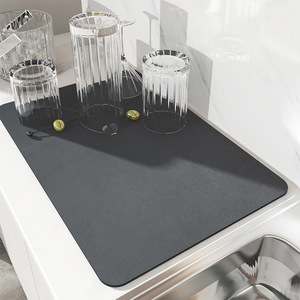Tapis de bain antidérapant à motif uni, fabriqué à la machine en microfibre, écologique, absorbant, anti-éclaboussures, imperméable et épaissi - Product Image 4