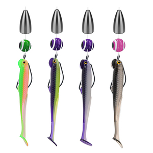 Set di 56 Esche Morbide per Pesca, Kit Texas Rig, Esche per Bass, Trota e Pesca in Acqua Salata, Set di Esche in Plastica - Product Image 4