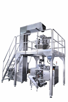 Machine d'emballage automatique pour aliments, riz, céréales, grains de café avec étiquetage, enveloppement, remplissage, bouchage, film plastique, utilisation pour l'habillement